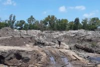 Aktivitas pertambangan pasir darat di Galang Batang, Kabupaten Bintan, Kepulauan Riau (Kepri), beberapa waktu lalu. Foto: ANTARA/Nikolas Panama.