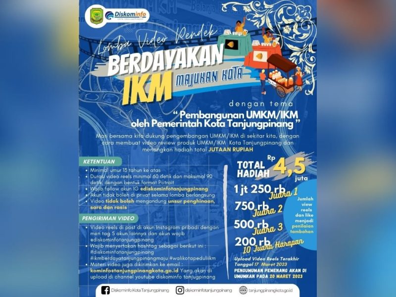 Lomba video pendek Kota Tanjungpinang. Foto: Diskominfo Tanjungpinang 