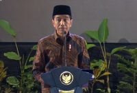 Presiden Joko Widodo (Jokowi) ketika membuka Muktamar XVIII Pemuda Muhammadiyah di Kota Balikpapan, Kalimantan Timur (Kaltim) pada Rabu (22/2/2023). Foto: Biro Setpres
