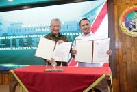 Penandatanganan Nota Kesepahaman (MoU) antara bank bjb dengan BAIS, terkait Peningkatan Kualitas Sumber Daya Manusia, Penggunaan Produk dan Jasa Layanan Perbankan bagi anggota BAIS, dilakukan di Jakarta, pada Selasa 28 Februari 2023 di Ruangan L.B Moerdani Sport Cender BAIS. Foto: Dok. bank bjb untuk INIKEPRI.COM 