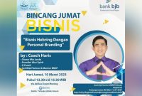 Program mingguan yang diselenggarakan bank bjb yakni Bincang Jumat Bisnis akan kembali hadir pada Jumat 10 Maret 2023 untuk menghadirkan tips dan solusi bisnis bagi para pelaku usaha maupun masyarakat yang hendak memulai usaha. Foto: bank bjb untuk INIKEPRI.COM 