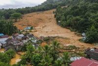 Foto udara bencana tanah longsor di Kecamatan Serasan, Kabupaten Natuna, Kepulauan Riau, Selasa (7/3/2023). Foto: ANTARA/Kiky Firdaus/Lmo/nym.