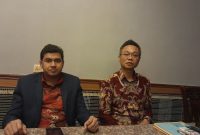 Kuasa Hukum Wakabinda Kepri Ade Darmawan D, SH dan Lechumanan, SH saat konferensi pers. Foto: Istimewa 