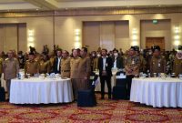 Rapat Koordinasi Pimpinan Kementerian/Lembaga Program Pemberantasan Korupsi Pemerintah Daerah dan Peluncuran Indikator Monitoring Center for Prevention (MCP) Tahun 2023 di Hotel Ritz-Carlton, Jakarta. Foto:Diskominfo Kepri 