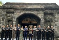 Delegasi negara ASEAN yang hadir pada ASEAN Business Advisory Council di Plataran Heritage Borobudur, Magelang, Jawa Tengah, Rabu (22/3/2023). Foto: ANTARA/Kuntum Riswan