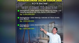 Flayer Pembanguan Jalan tahun 2023 di Kota Batam. Foto: Diskominfo Kepri 
