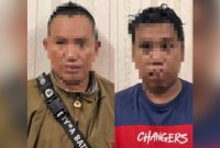 Dua orang tersangka yang berhasil diamankan Polresta Barelang. Foto:Istimewa 