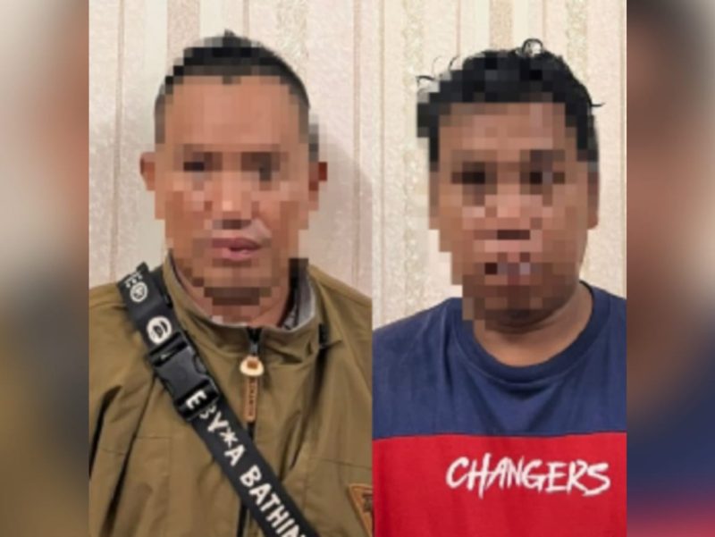 Dua orang tersangka yang berhasil diamankan Polresta Barelang. Foto:Istimewa 