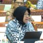 Menteri Sosial Tri Rismaharini dalam Rapat Kerja bersama Komisi VIII DPR diikuti di Jakarta, Selasa (28/3/2023). Foto: ANTARA/Youtube TVR Parlemen
