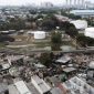 Foto udara permukiman penduduk yang hangus terbakar dampak kebakaran Depo Pertamina Plumpang di Jalan Koramil, Rawa Badak Selatan, Koja, Jakarta, Sabtu (4/3/2023). Foto: ANTARA/M RISYAL HIDAYAT/FOC.
