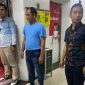 Ari Rosandhi (berbaju kaos) saat diamankan penyidik polisi. Foto:Istimewa 