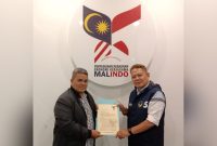 Ketua GARPU Malaysia Mirwan A.Md (kanan) dan Presiden Malindo Care Malaysia Dato' Sri Dr. Zainal Abidin Bin A. Hamid (kiri). Foto: INIKEPRI.COM 
