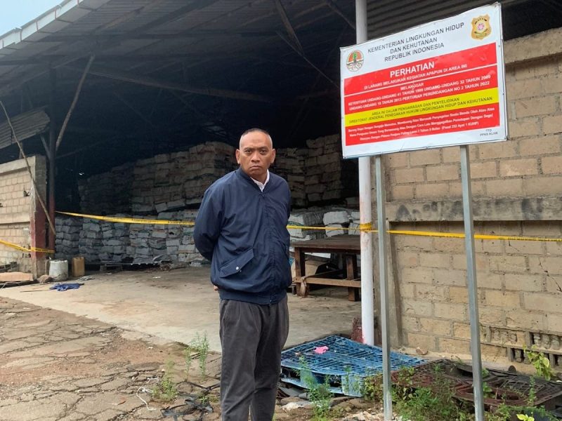 Pietra Paloh di lokasi pergudangan arang PT Fortindo Global Mandiri. Foto: INIKEPRI.COM 