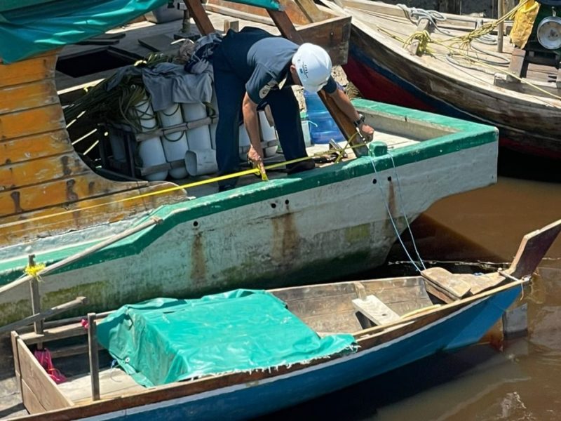 Kementerian Perhubungan (Kemenhub) cq Direktorat Jenderal Perhubungan Laut (Ditjen Hubla) menggelar pengukuran kapal dibawah GT 7 secara gratis bagi para nelayan di Tanjung Balai Karimun. Foto: Kemenhub