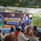 Ketua DPD KNPI Kota Batam Hazarin Firda didampingi sekretaris Irmawati Puji Lestari. Foto: INIKEPRI.COM 