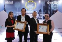 bank bjb berhasil meraih delapan penghargaan dalam ajang 12th Infobank Digital Brand Recognition 2023. Penghargaan tersebut diterima oleh Senior Vice President KPR & KKB bank bjb, Triastoto Hardjanto Wibowo dan Deputy Digital Banking bank bjb, Johanes Parulian Tamba, pada Rabu,12 April 2023 di Shangri-La Hotel, Jakarta Pusat. Foto: bank bjb untuk INIKEPRI.COM 