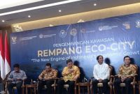 konferensi pers Peluncuran Program Pengembangan Kawasan Rempang. Foto: ANTARA 
