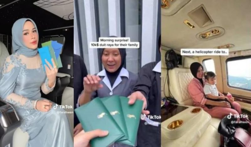 Profil Farah Wen majikan beri THR Rp 100 juta untuk 3 ART dan liburan pakai helikopter. Foto: Istimewa 