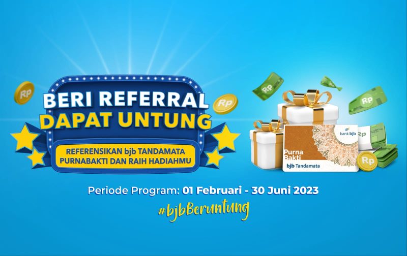 bank bjb senantiasa memanjakan nasabah baru maupun existing melalui berbagai promo dan program menarik, salah satunya Beri Referral dapat Untung (Beruntung). Foto: bank bjb untuk INIKEPRI.COM