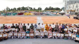 Upacara Hari Pendidikan Nasional (Hardiknas) Tahun 2023 Tingkat Provinsi Kepri, yang dilaksanakan di Lapangan Mega Techno City Batu Besar Nongsa Kota Batam. Foto: Diskominfo Kepri 