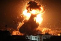 Suasana Jalur Gaza setelah pemboman Israel. Foto: Anadolu Agency