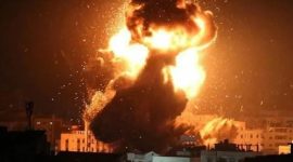 Suasana Jalur Gaza setelah pemboman Israel. Foto: Anadolu Agency