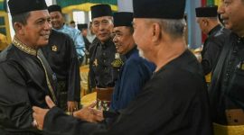Gubernur Kepulauan Riau H. Ansar Ahmad menghadiri Halalbihalal yang digelar Lembaga Adat Melayu (LAM) Provinsi Kepri di gedung LAM Provinsi Kepri, Tanjungpinang. Foto: Diskominfo Kepri 