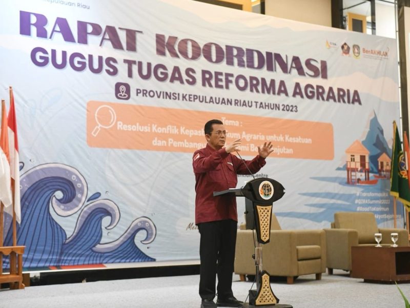 Rapat Koordinasi Gugus Tugas Reforma Agraria Provinsi Kepulauan Riau di Trans Convention Centre Aston. Foto: Diskominfo Kepri 