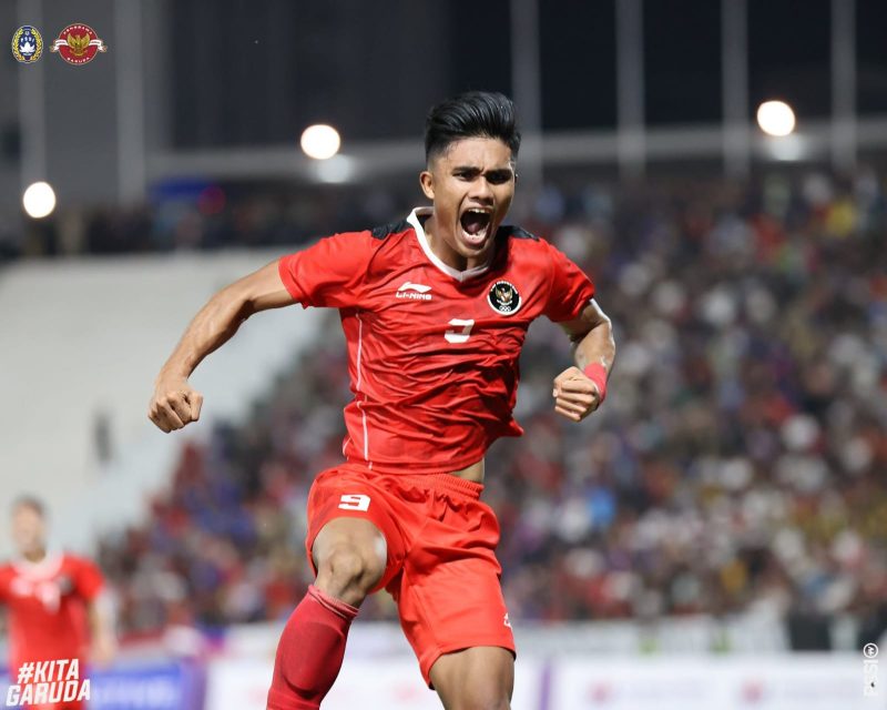 Ramadhan Sananta, anak Daik, Lingga, Kepulauan Riau, sukses menjebol gawang Thailand di laga final SEA Games 2023. Foto: PSSI 
