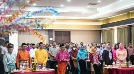Halal bihalal  masyarakat Kepri yang tergabung dalam Keluarga Masyarakat Provinsi Kepulauan Riau (KMPKR) Yogyakarta. Foto: Diskominfo Kepri 