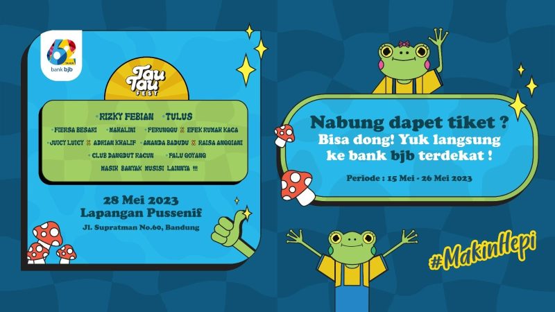 Menabung di bank bjb, bisa mendapat tiket Tau-Tau Fest 2023. Foto: bank bjb untuk INIKEPRI.COM 