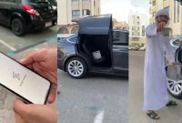 Tesla untuk antar pesanan online. Foto: Twitter