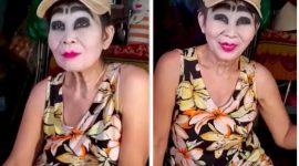 Xaon, wanita Vietnam yang bermake up tebal selama 30 tahun. Foto:Istimewa 