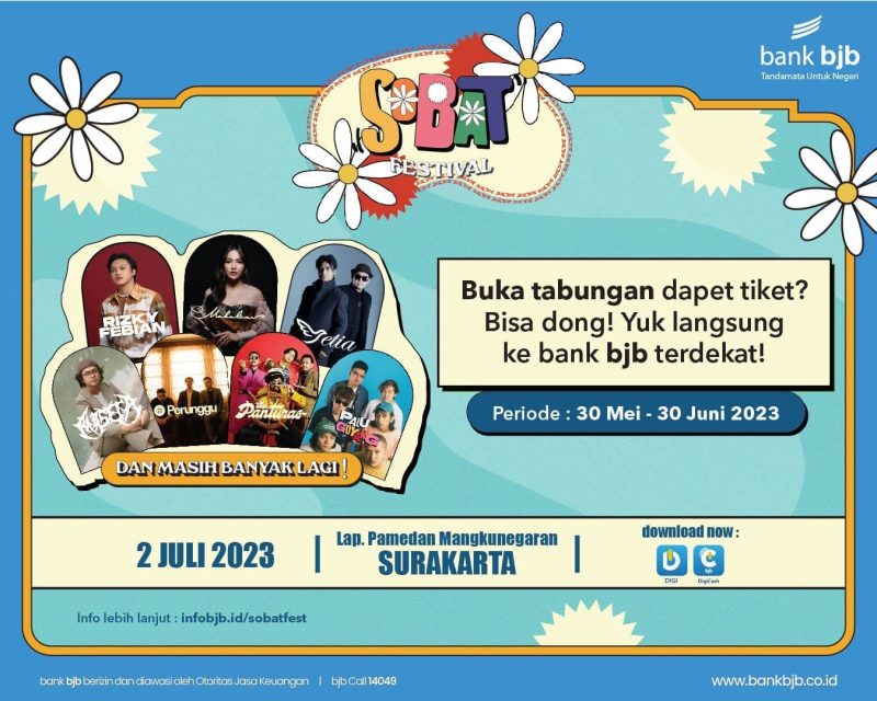 Flyer Sobat Festival 2023. Foto: bank bjb untuk INIKEPRI.COM 
