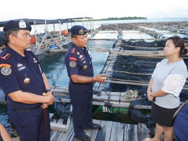 Kementerian Kelautan dan Perikanan (KKP) menyegel Keramba Jaring Apung (KJA) milik PT CTS di wilayah Jembatan Enam, Batam, Kepulauan Riau pada Jumat (9/6/2023). Foto:Istimewa 
