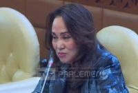 Cen Sui Lan Anggota DPR RI dari Partai Golkar Dapil Kepulauan Riau saat raker dengan Kepala BMKG. Foto: Dok. DPR 