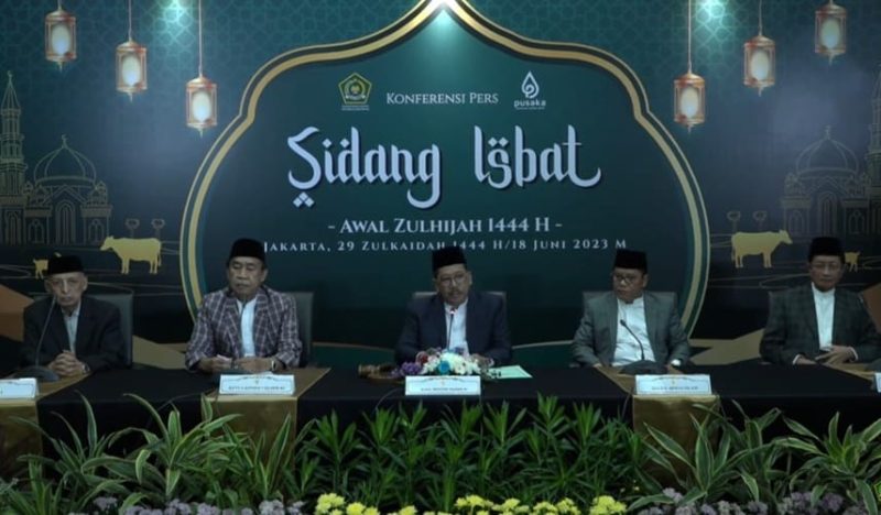 Kementerian Agama (Kemenag) menetapkan 1 Zulhijah 1444 Hijriyah (H) jatuh pada Selasa, 20 Juni 2023. Dengan ditetapkannya awal Zulhijah itu, maka Hari Raya Iduladha 1444 H jatuh pada Kamis, 29 Juni 2023. Foto:Istimewa 
