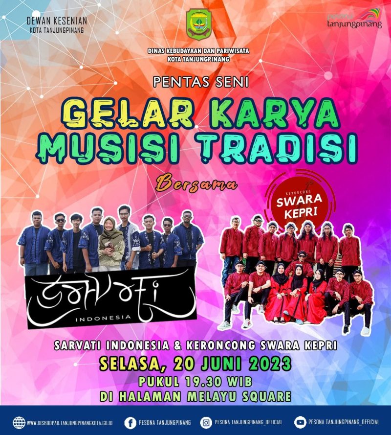 Untuk mempromosikan dan mengangkat kekayaan seni dan budaya daerah, Dinas Kebudayaan dan Pariwisata (Disbudpar) Kota Tanjungpinang akan menggelar Pentas Seni 