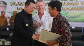 Peresmian Pusat Pengetahuan Wash Pertama di Indonesia, di Kantor Desa Busung, Bintan. Foto: Diskominfo Kepri 