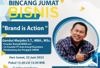 Program Bincang Jumat Bisnis by bank bjb akan kembali mengupas tuntas tentang pentingnya branding dalam menjalani bisnis bagi para pelaku usaha mikro, kecil, dan menengah (UMKM). Foto: bank bjb untuk INIKEPRI.COM 
