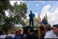 PC PMII saat unjuk rasa. Foto: INIKEPRI.COM 