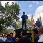 PC PMII saat unjuk rasa. Foto: INIKEPRI.COM 