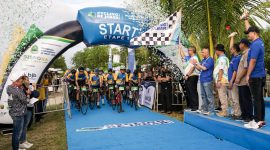 Pemda Provinsi Jawa Barat dan bank bjb bersama Harian Kompas menggelar Cycling de Jabar 2023. Event balap sepeda yang menjajal wilayah Jabar Selatan tersebut akan berlangsung pada 8-9 Juli 2023.  bank bjb sebagai sponsor utama Cycling de Jabar 2023 turut berperan aktif dalam event balap sepeda guna menggerakan ekonomi di Jabar selatan. Foto: bank bjb untuk INIKEPRI.COM 