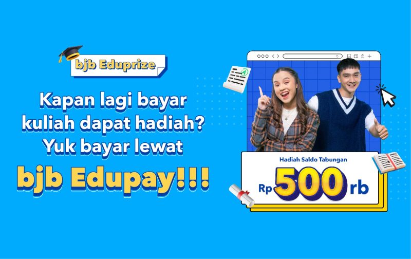Menyambut semester baru tahun ajaran 2023, bank bjb menyiapkan hadiah menarik bagi mahasiswa melalui bjb Eduprize. Promo ini dapat diikuti oleh seluruh mahasiswa/i dari perguruan tinggi yang bekerja sama dengan bank bjb. Foto: bank bjb untuk INIKEPRI.COM