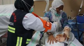 Jemaah haji Indonesia yang dirawat, baik di Klinik Kesehatan Haji Indonesia (KKHI) Makkah maupun Rumah Sakit Arab Saudi (RSAS) di Makkah, paling banyak menderita pneumonia atau radang paru. Foto: Kemenkes 