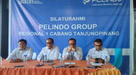 Konferensi pers digelar manajemen PT. Pelabuhan Indonesia I Cabang Tanjungpinang usai mengikuti rapat dengar pendapat (RDP) bersama DPRD Kota Tanjungpinang, Senin (24/7) pagi. Foto: Diskominfo Tanjungpinang 