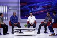Wakil Menteri Komunikasi dan Informatika Nezar Patria dalam Program Fokus Terkini di Studio TVRI Jakarta Selatan. Foto: Kominfo 