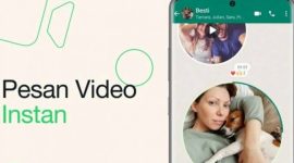 Aplikasi perpesanan WhatsApp mengenalkan fitur baru bernama pesan video instan yang cara kerjanya mirip seperti merekam voice note (pesan suara). Foto: WhatsApp 