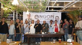 Wakil Wali Kota Batam Amsakar Achmad saat hadir di Ngopi Bareng dengan Masyarakat Lubukbaja. Foto: INIKEPRI.COM 