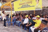 Anggota Komisi V DPR RI Fraksi Golkar Dapil Kepri Cen Sui Lan sosialisasikan pembangunan 8 ruas jalan di Kota Tanjungpinang senilai Rp60 miliar. Foto: Istimewa 